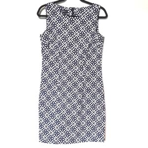 Alyx Sleeveless Geometric Design  Knee Length Shift Dress Size 10